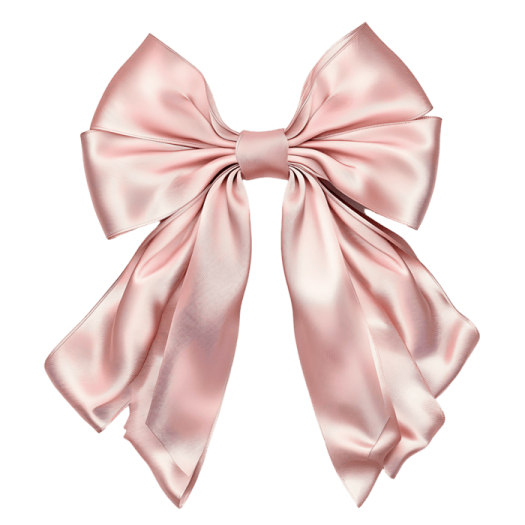a pink bow on a white background
