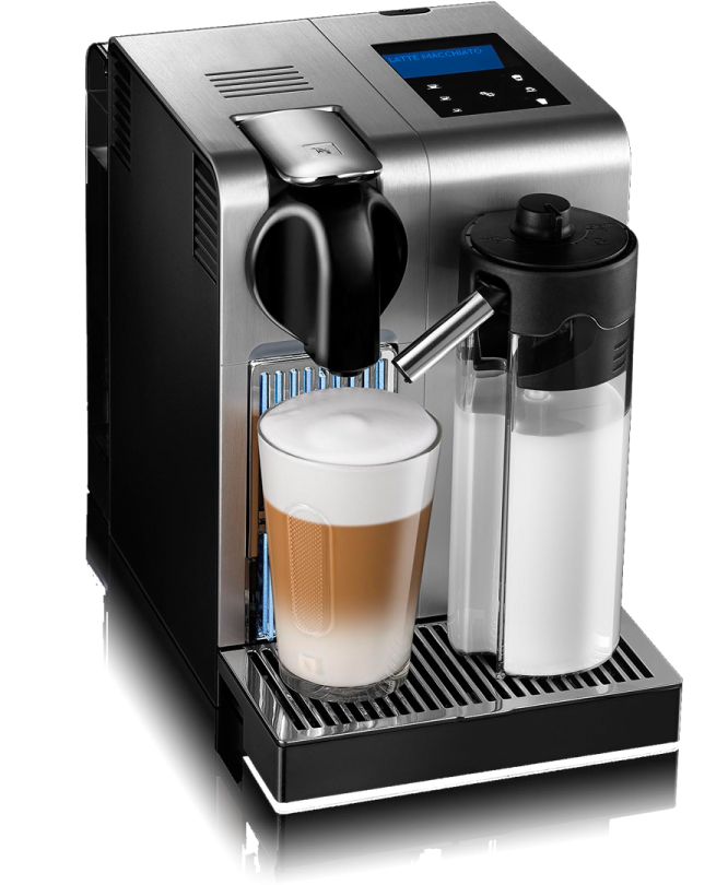 a coffee machine with a cup on it