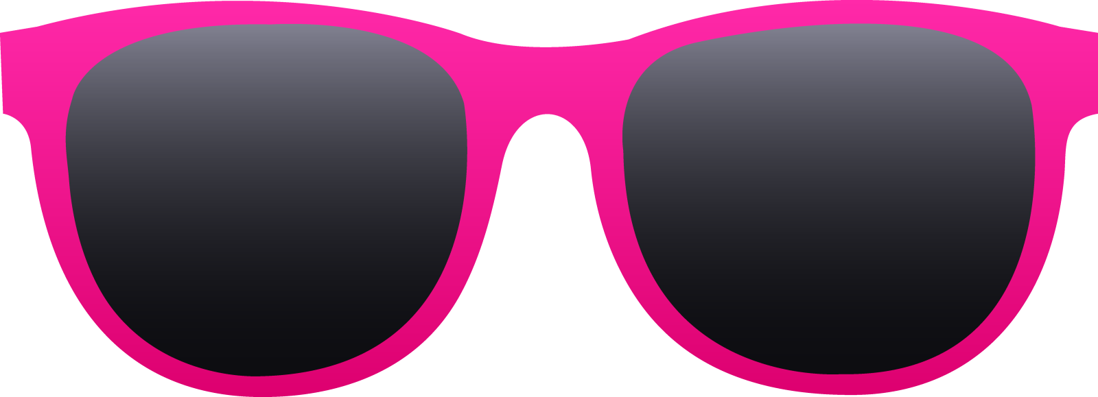 a pair of pink sunglasses with black lenses
