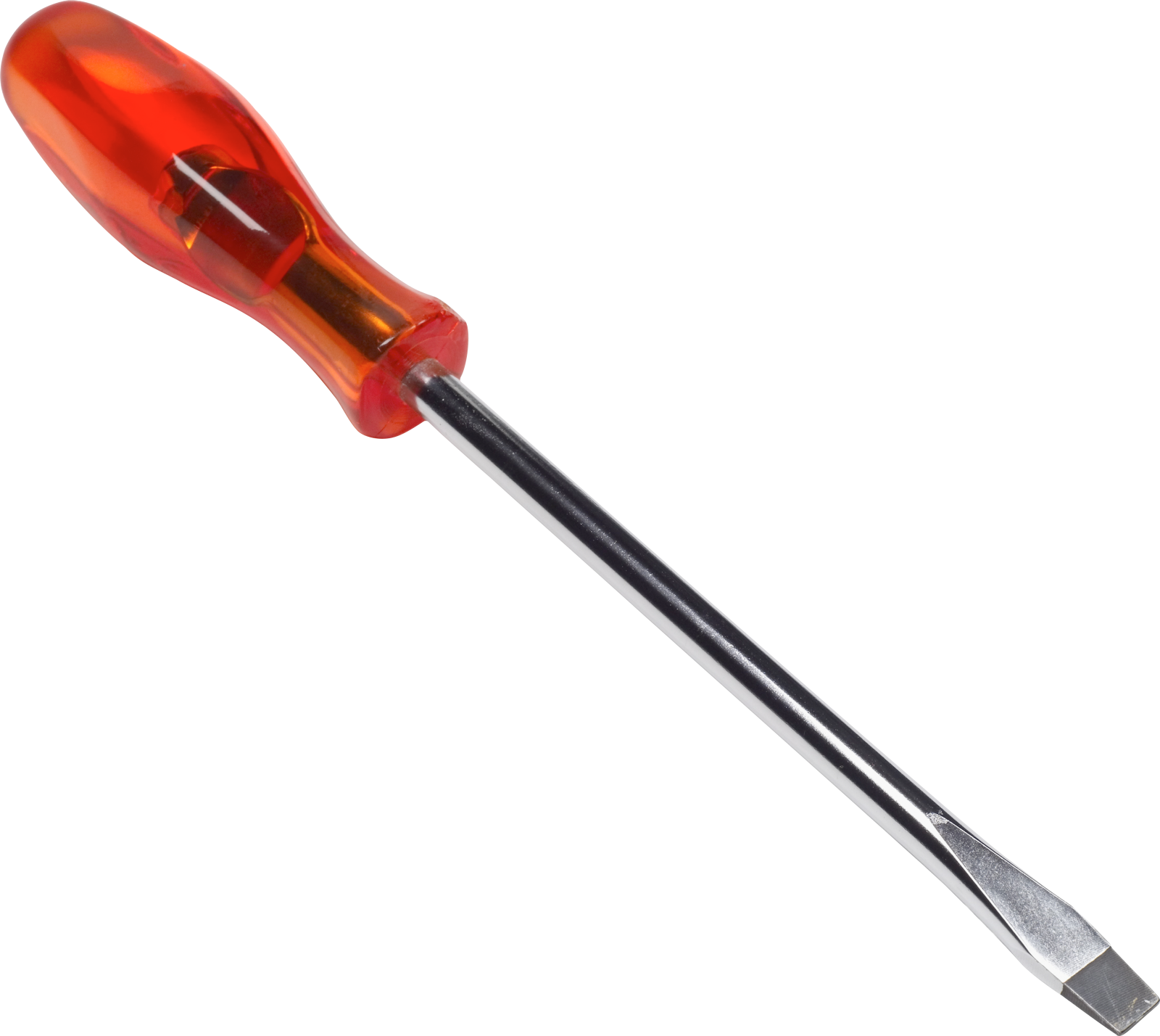 a red and black dart with a metal tip