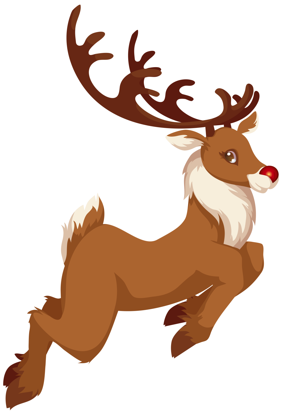 a cartoon reindeer running