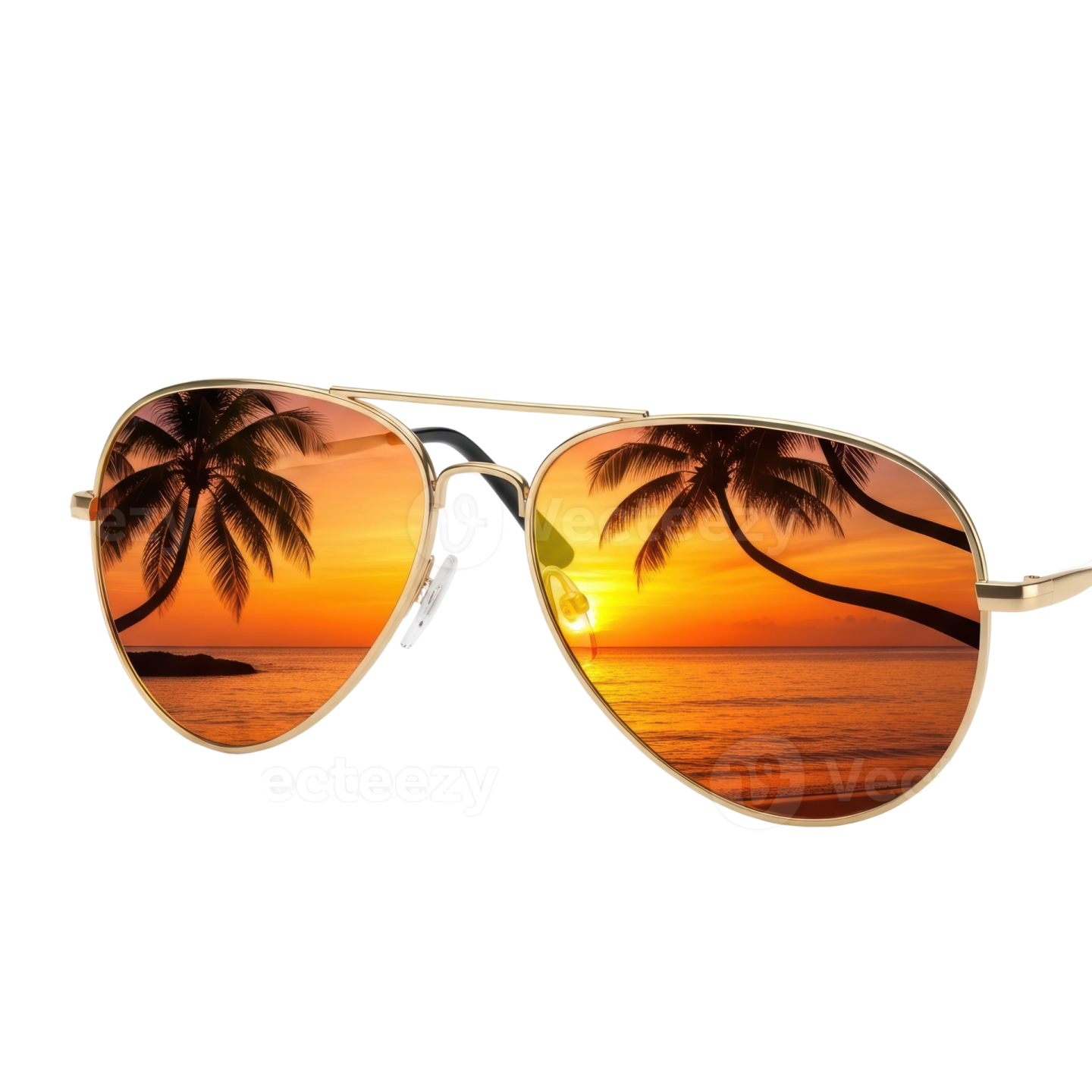a pair of sunglasses on a white background
