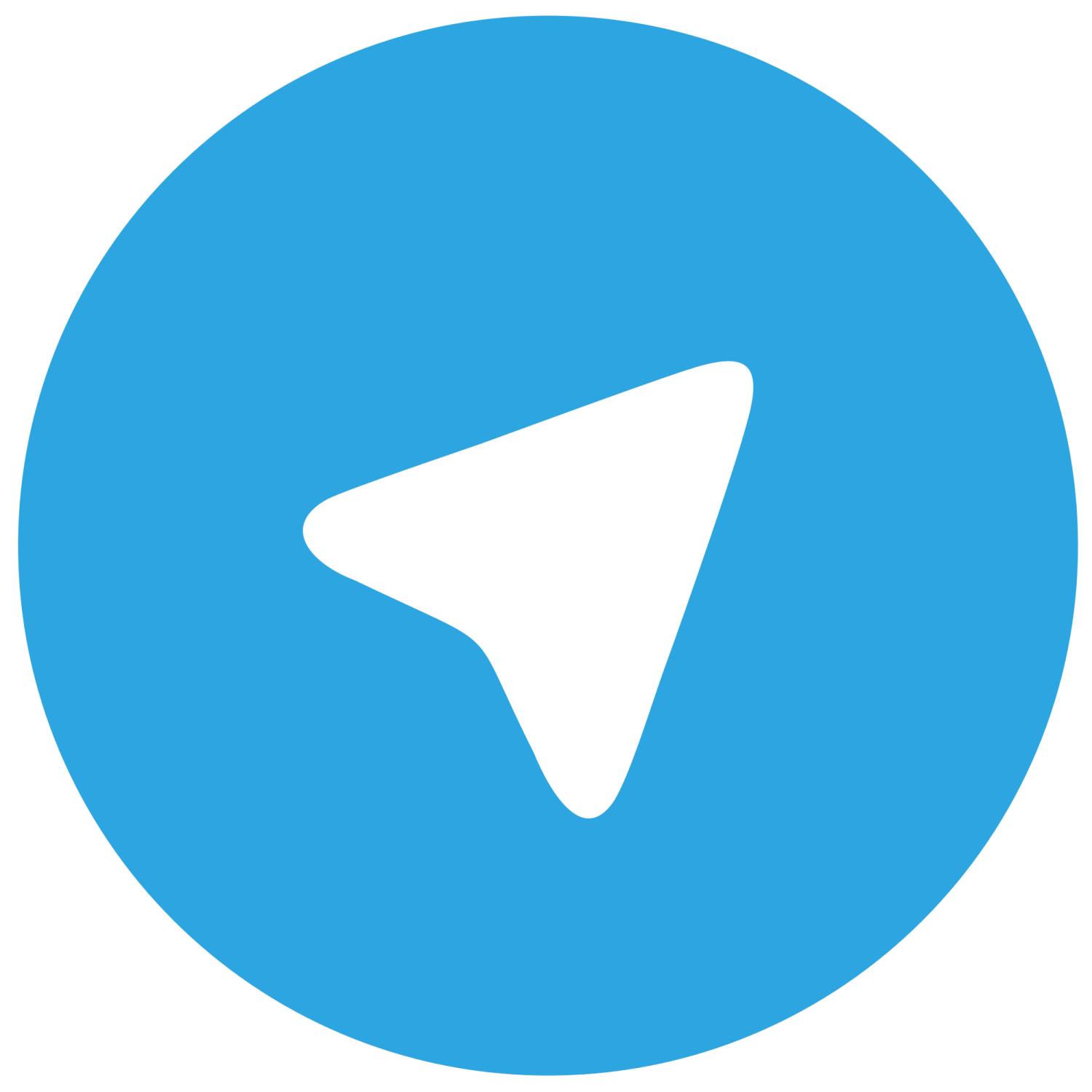a blue circle with a white arrow in the center