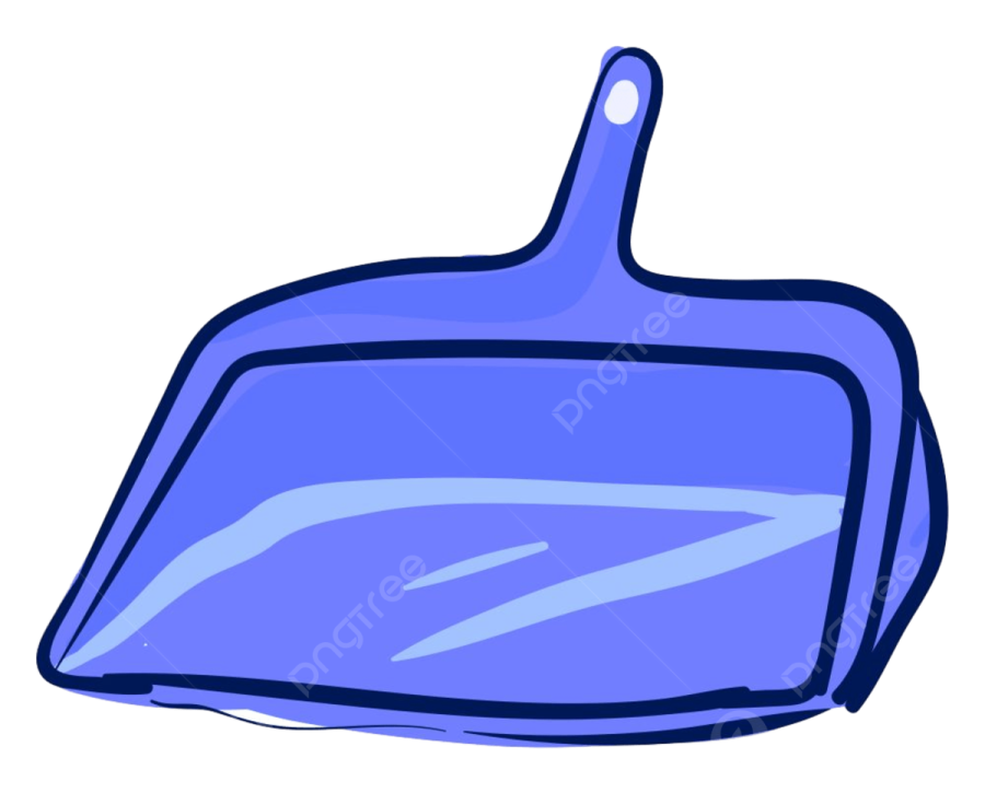 a blue duster on a white background
