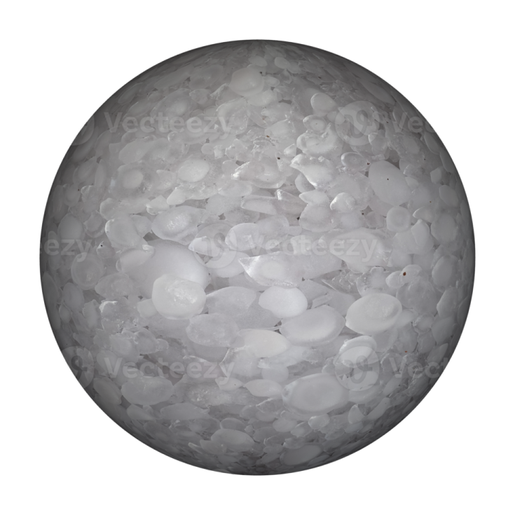 a ball of ice on a white background