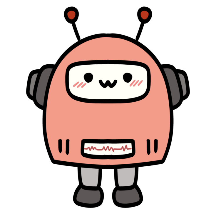 a cartoon robot with an open mouth