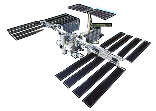 an artist's rendering of the international space station