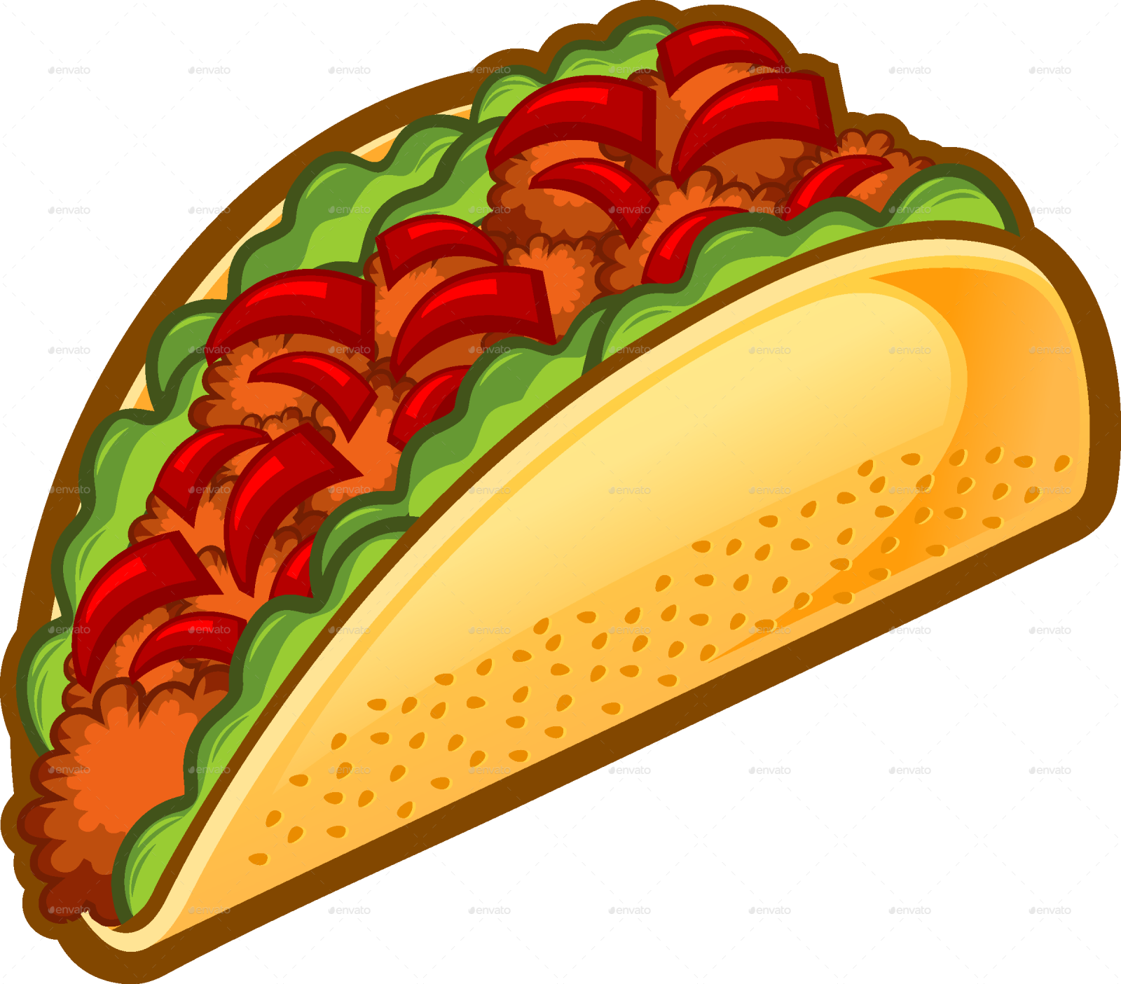 a tacoa with meat and vegetables on it