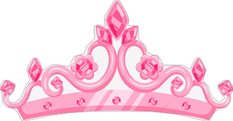 a pink crown with diamonds on it