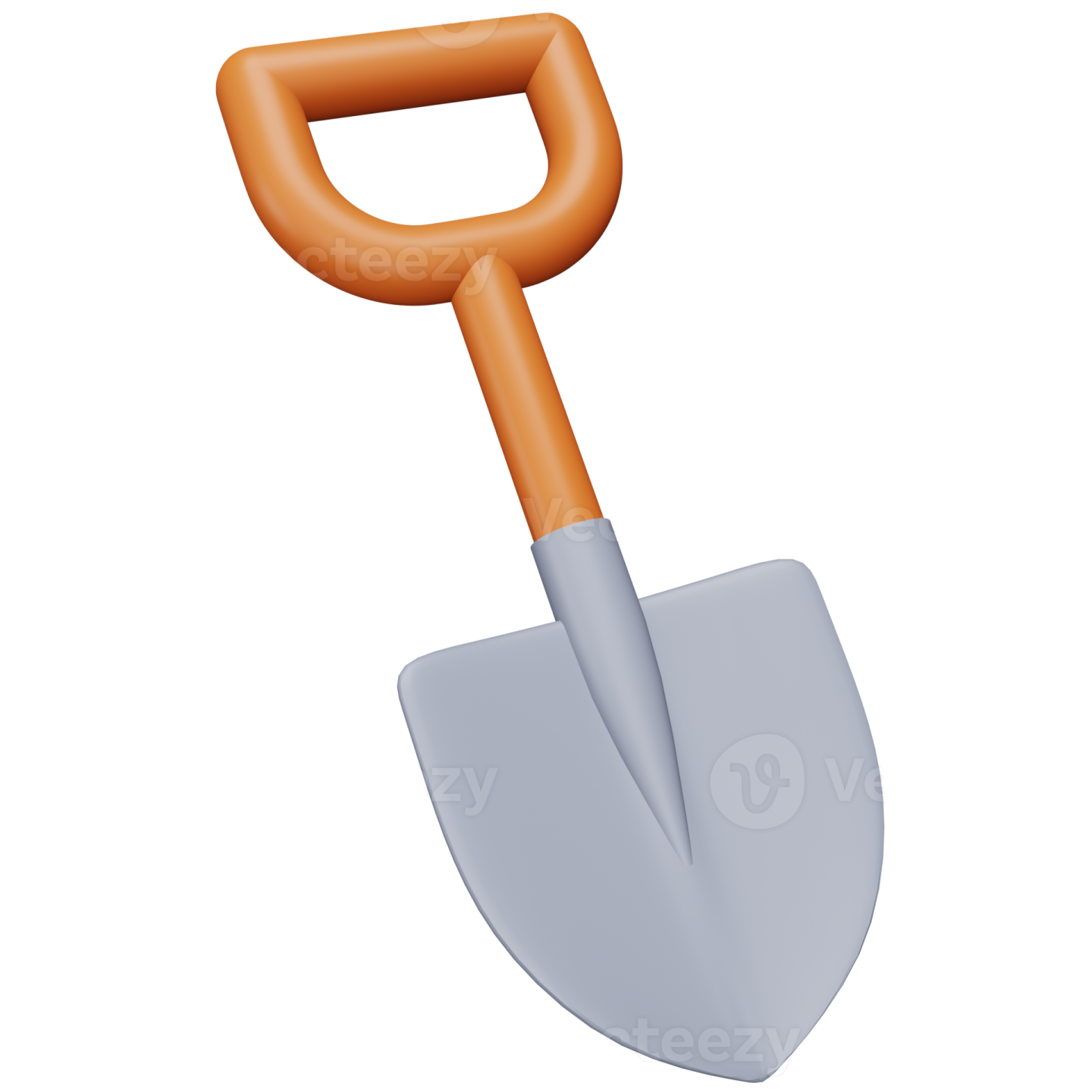 a shovel on a white background