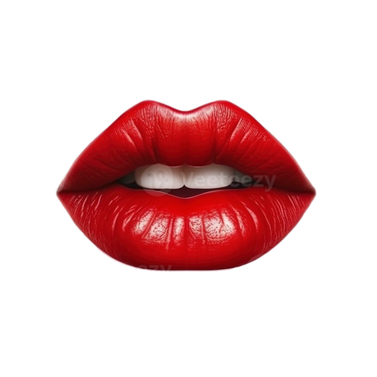 a red lipstick on a white background