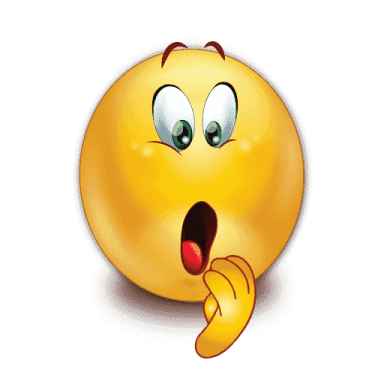 a yellow smiley face with an open mouth