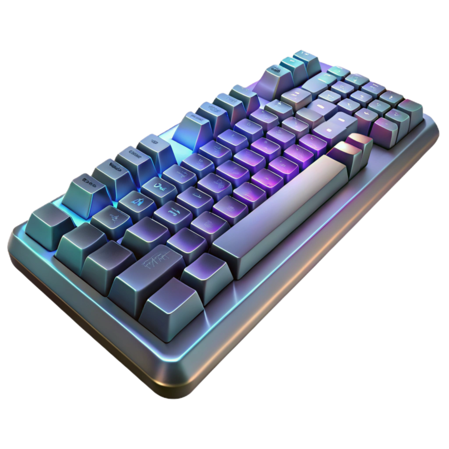 a computer keyboard on a white background