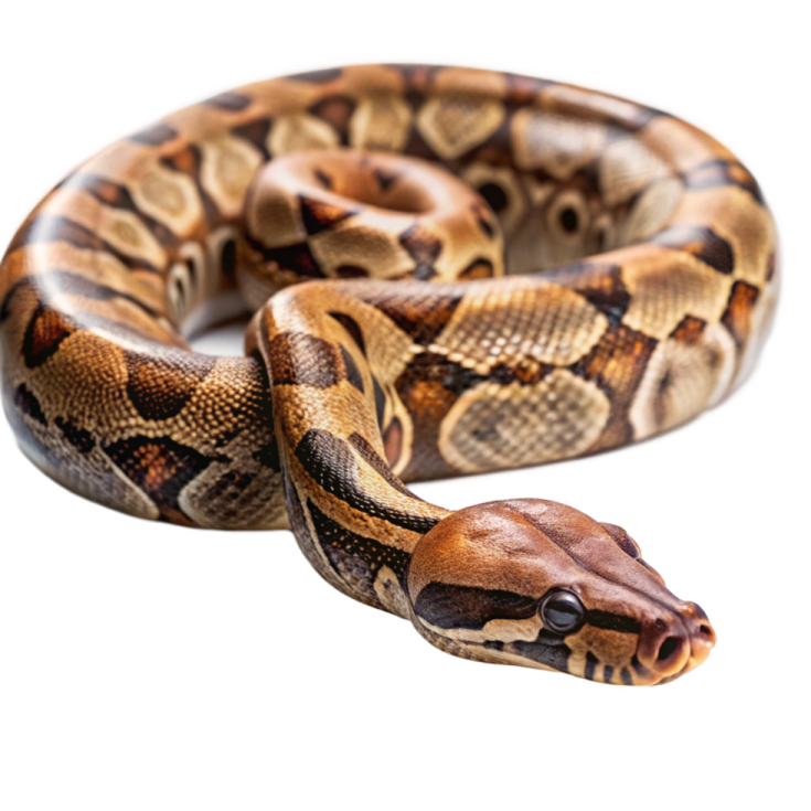 a ball python on a white background