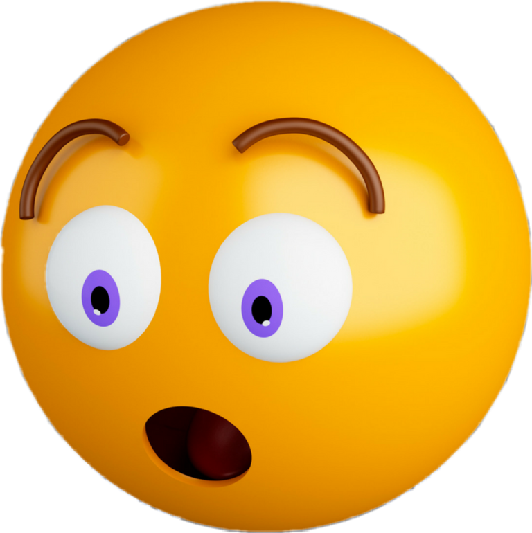 a yellow ball with a surprised face on it