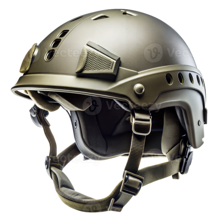 a military helmet on a white background