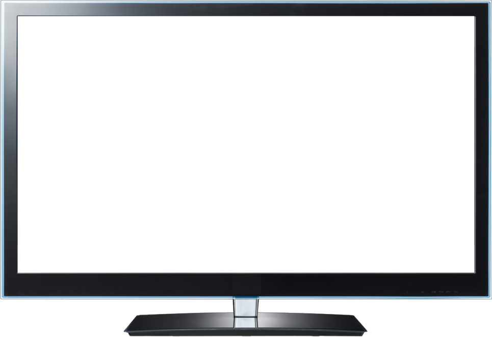 a flat screen tv on a white background