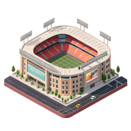 an illustration of a football stadium