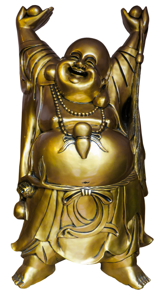 a statue of a laughing buddha