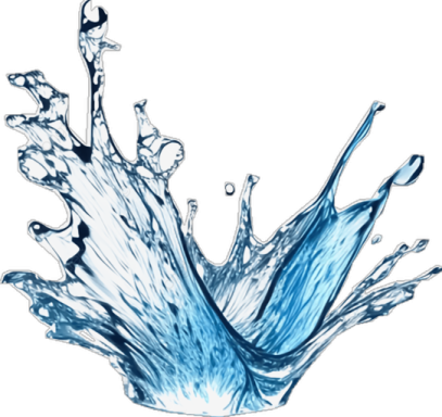 a splash of water on a white background