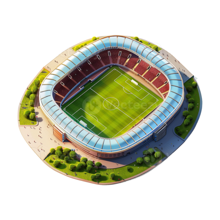 an aerial view of a soccer stadium