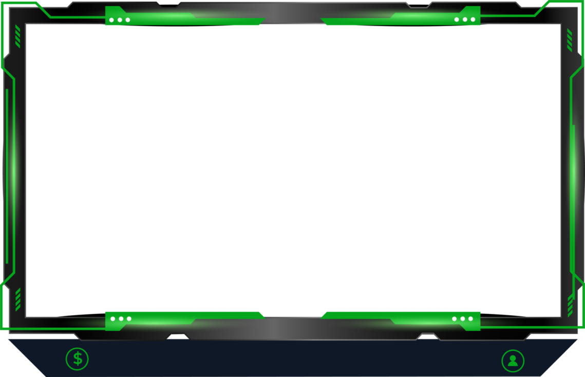 a green and black laptop with a white screen
