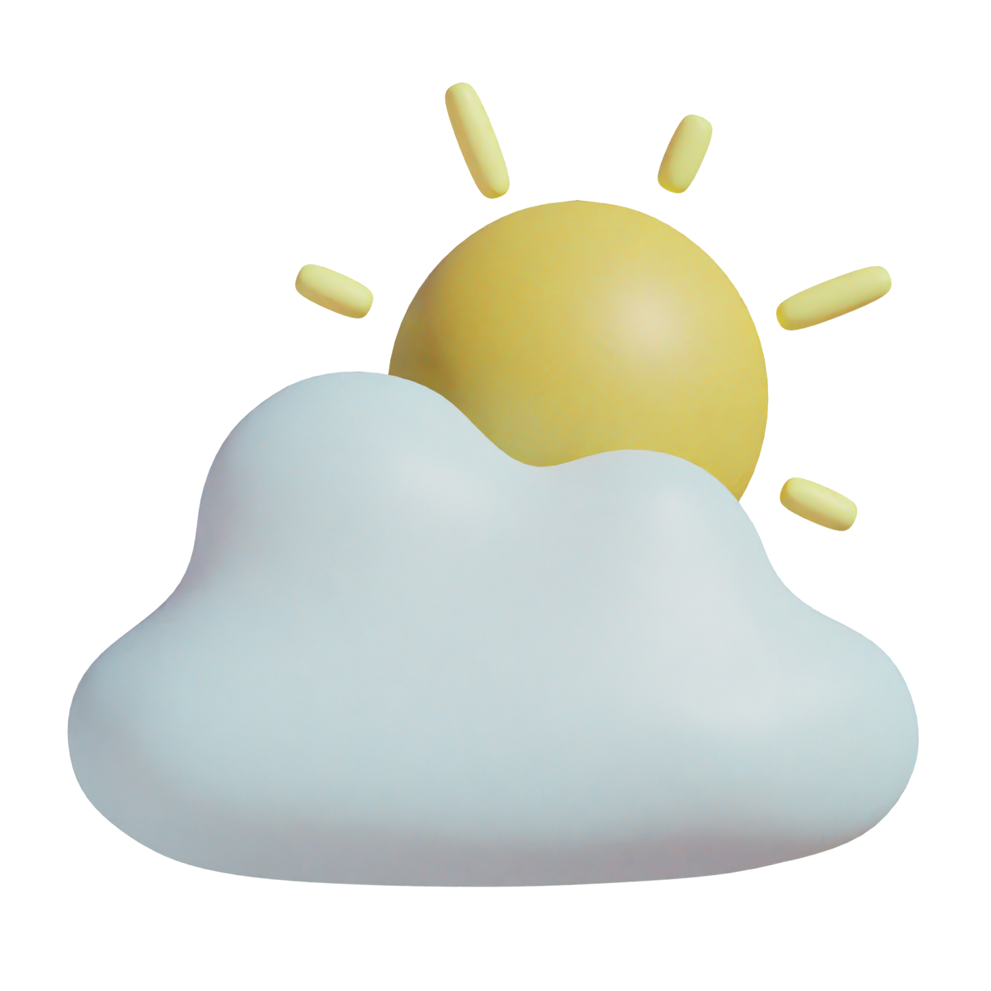 a white cloud with a sun on top