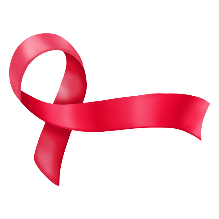a red ribbon on a white background