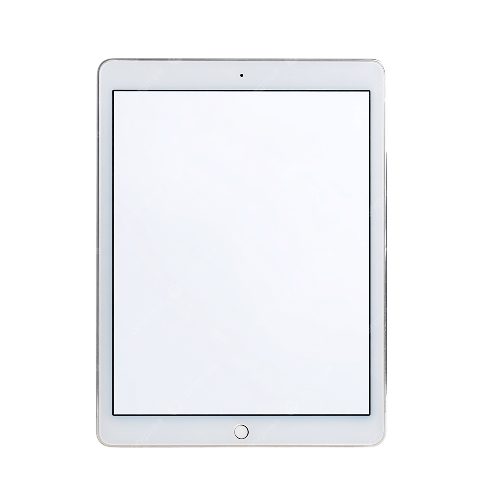 a white ipad with a blank screen