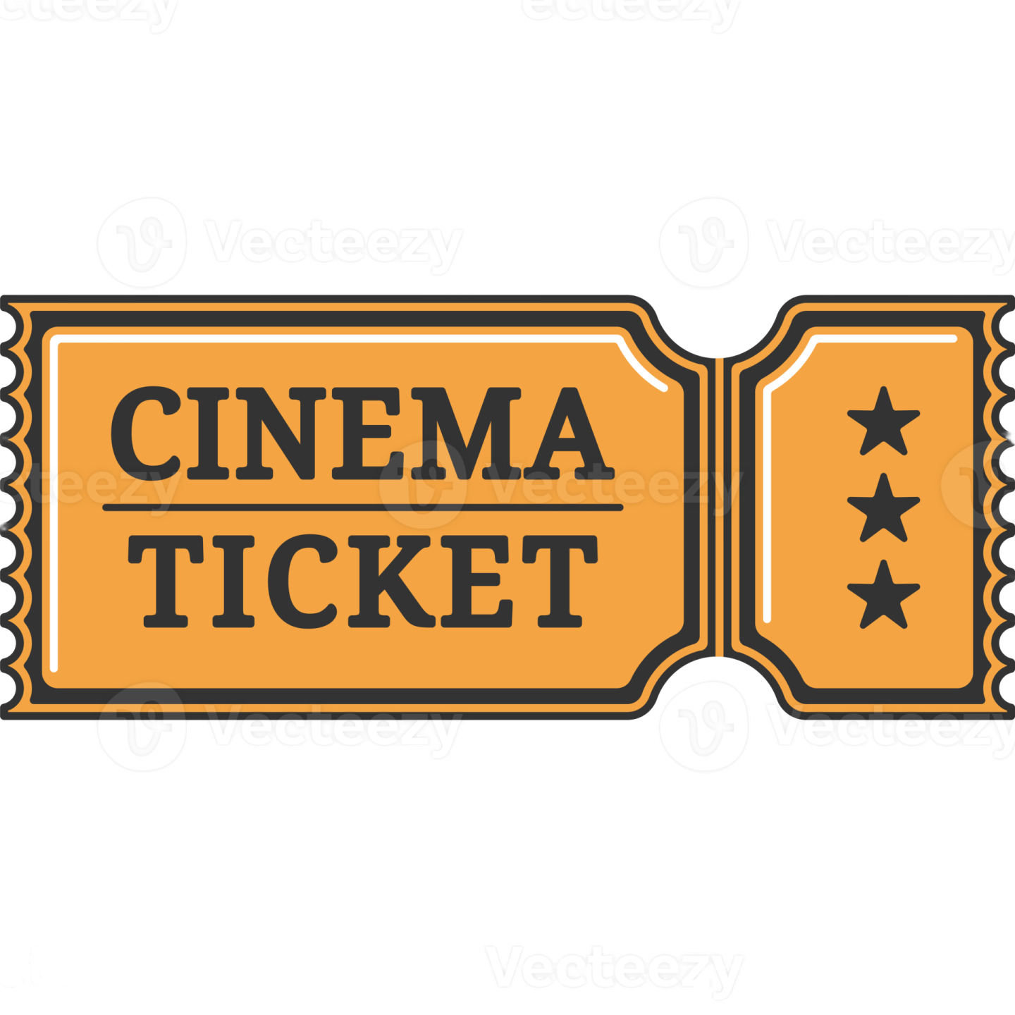 a cinema ticket with a star on it