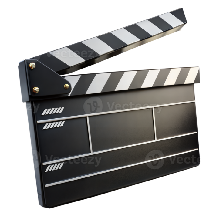 A clap on a white background