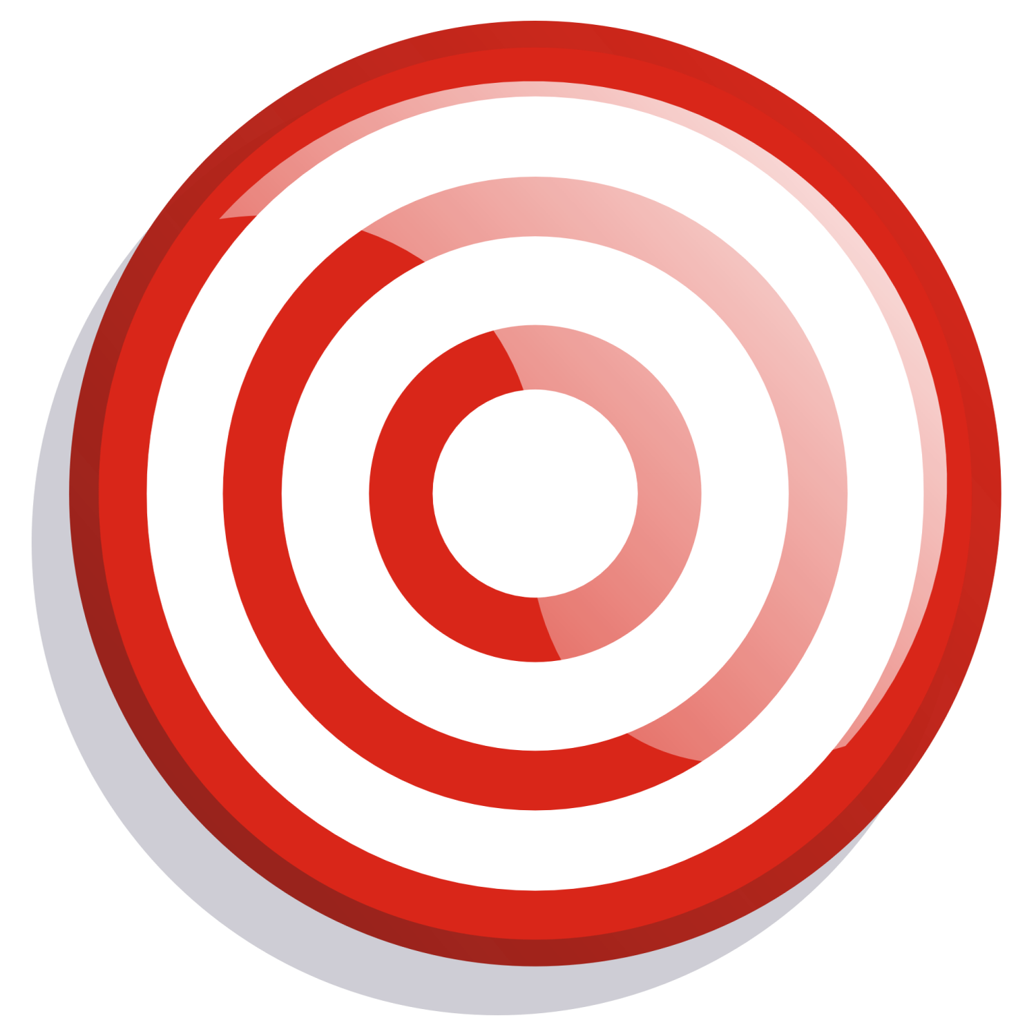 an image of a red and white target