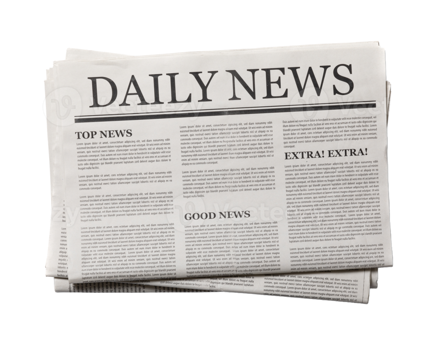 daily news on a white background