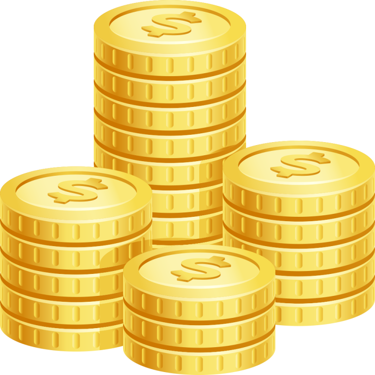a stack of gold coins
