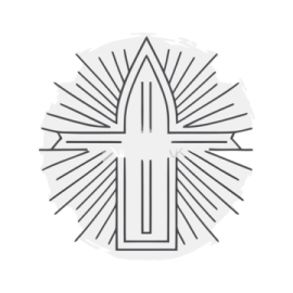 a cross with rays coming out of it