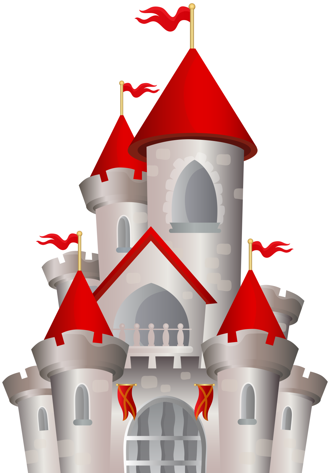 an image of a castle with turrets