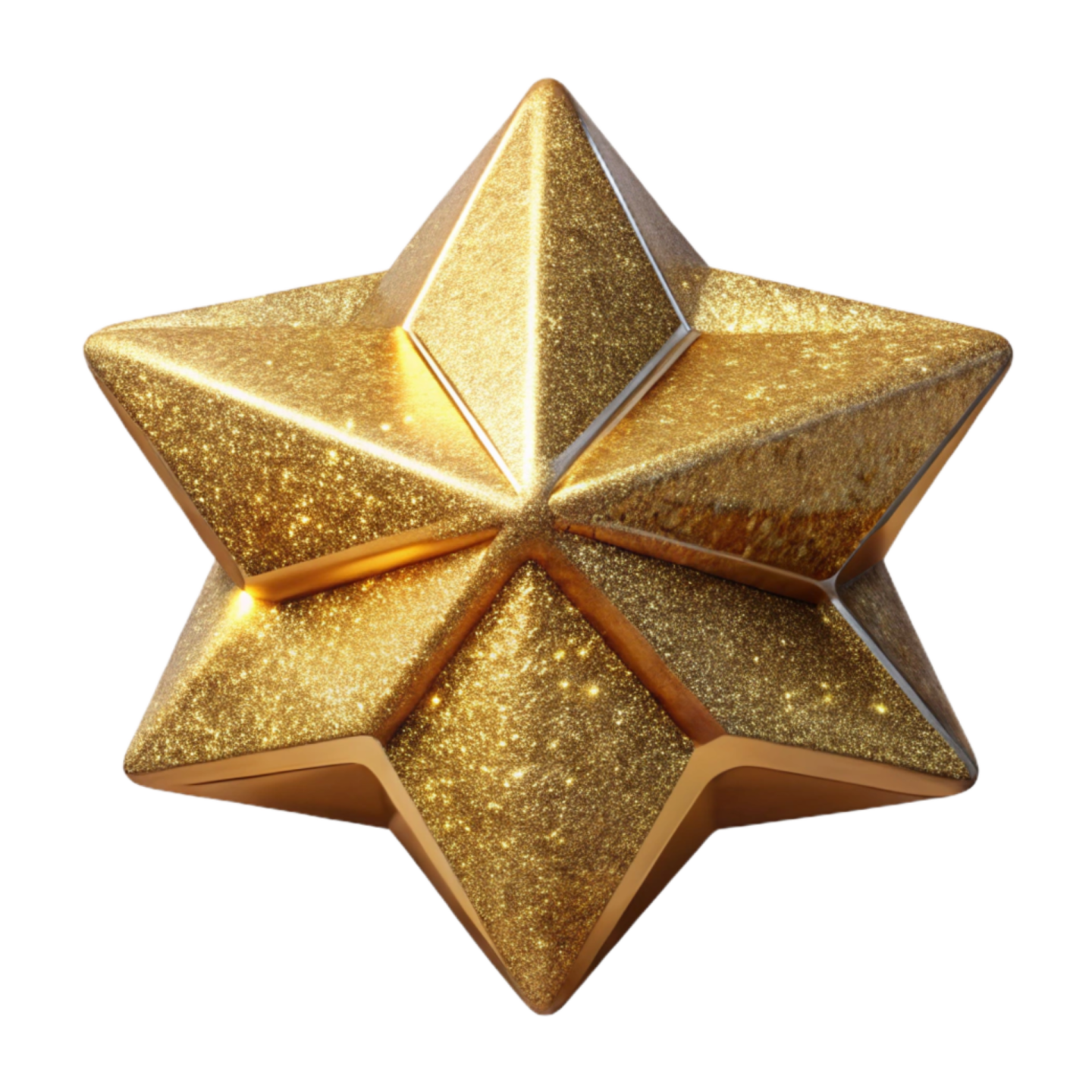 a gold star shaped christmas orname
