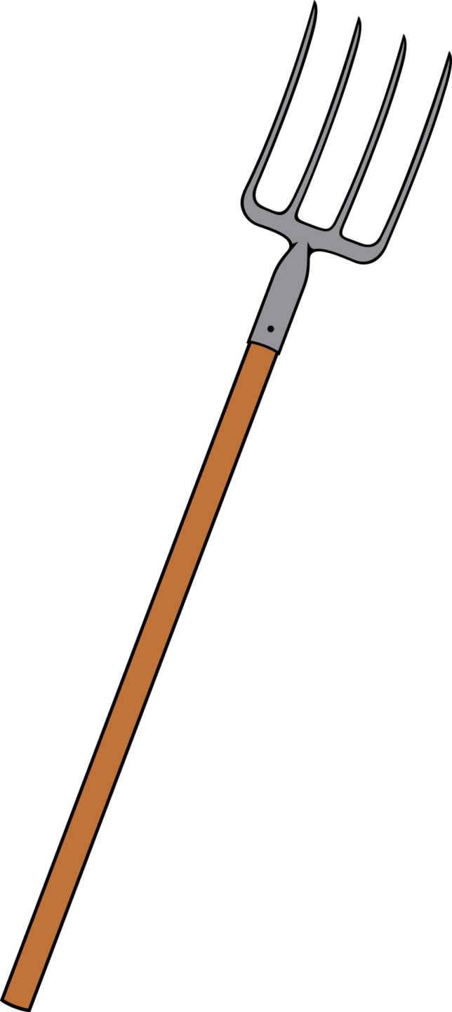a pitchfork on a white background