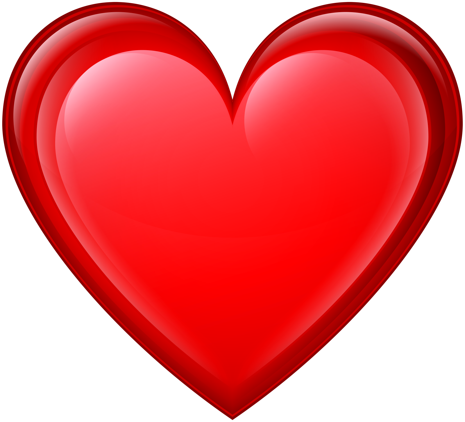 a red heart with a white background