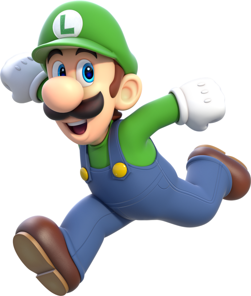 a cartoon character running in the air