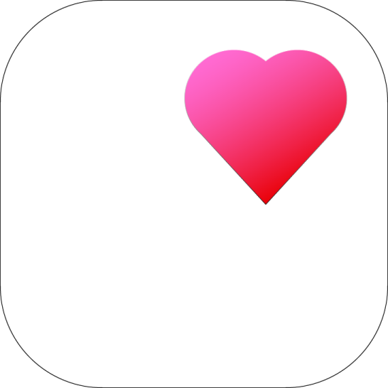 a pink heart on a white background