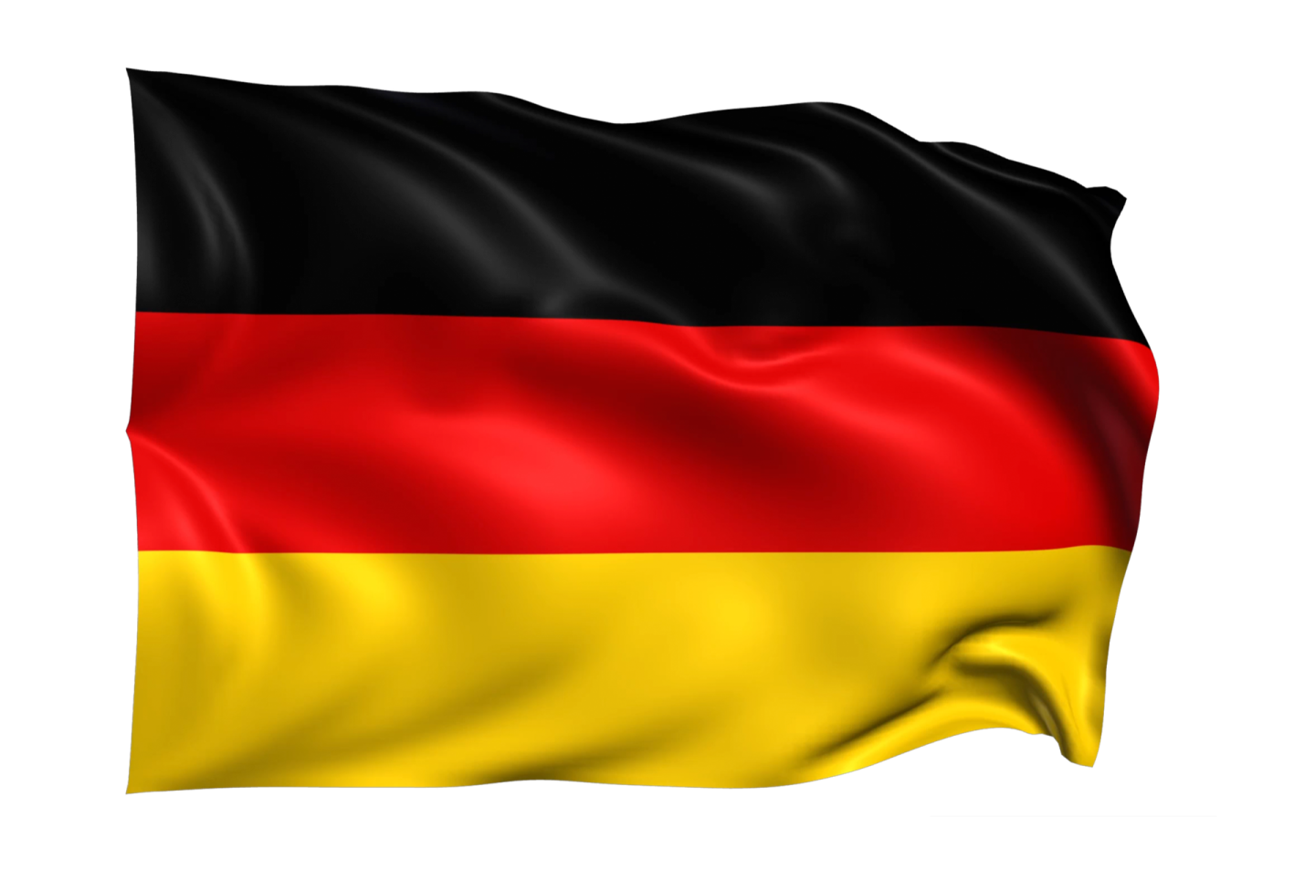 the flag of germany waving in the wind