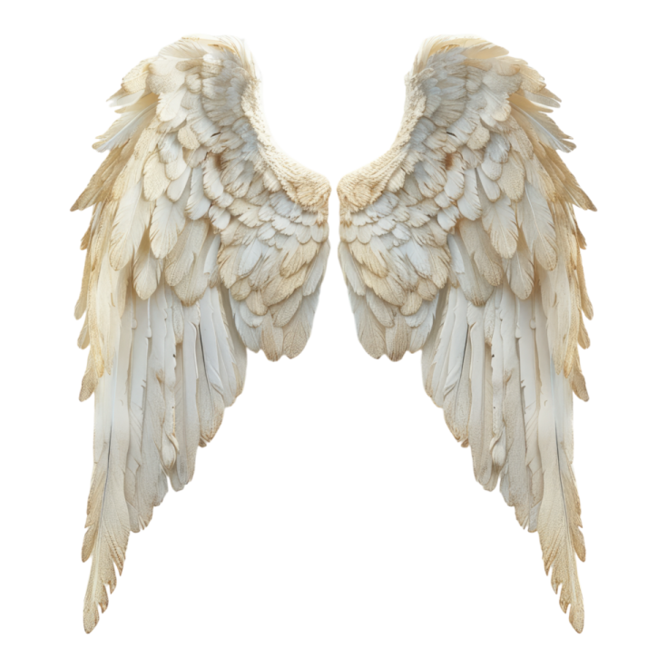 two white wings on a white background