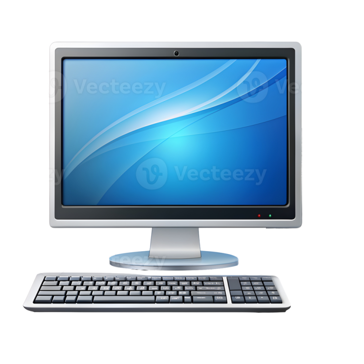 a desktop computer with a mouse and keyboard
