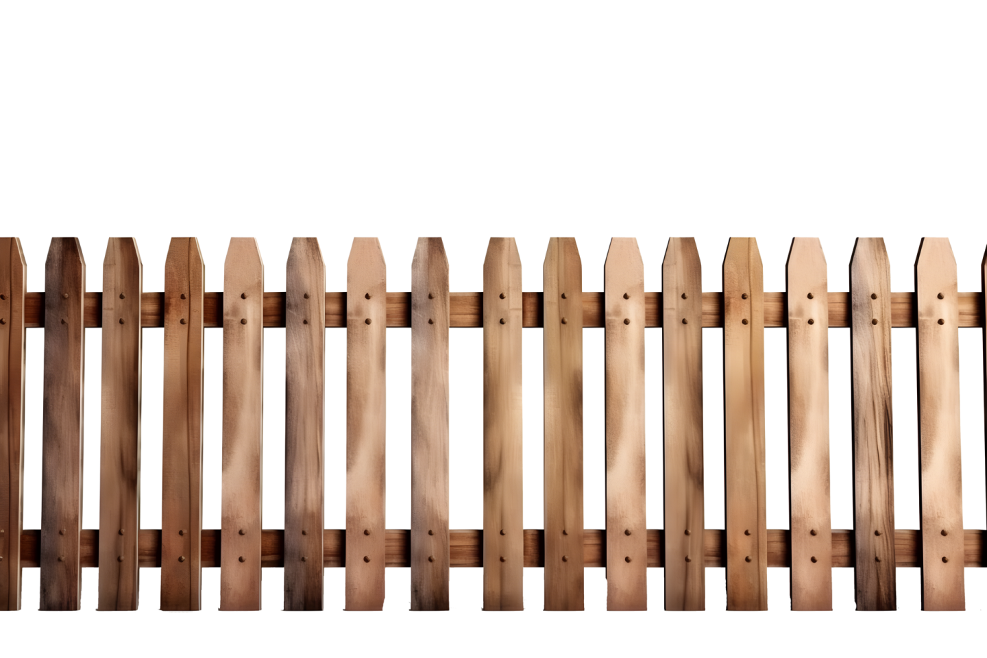 a wooden fence on a white background