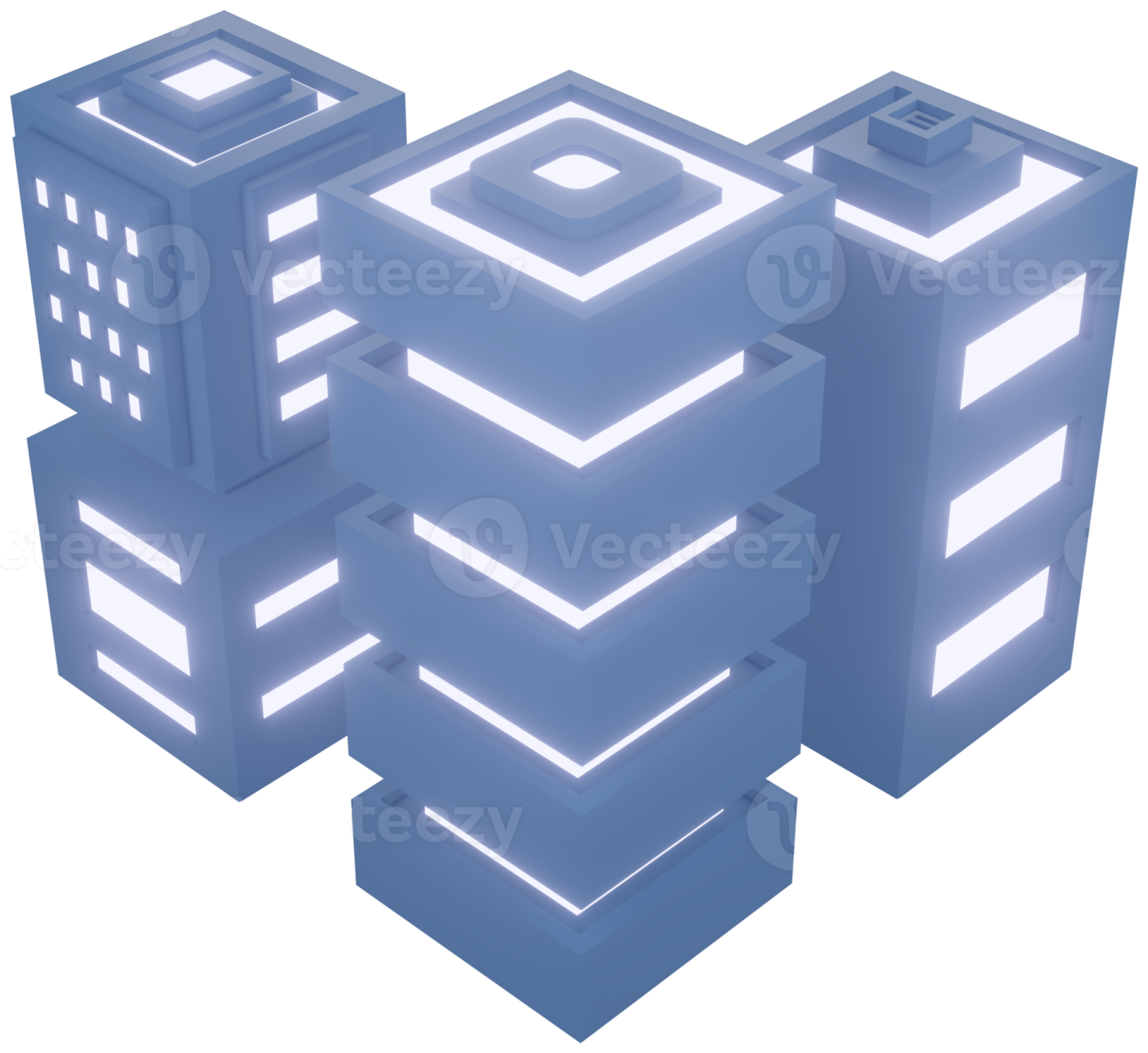 an image of a building made out of cubes