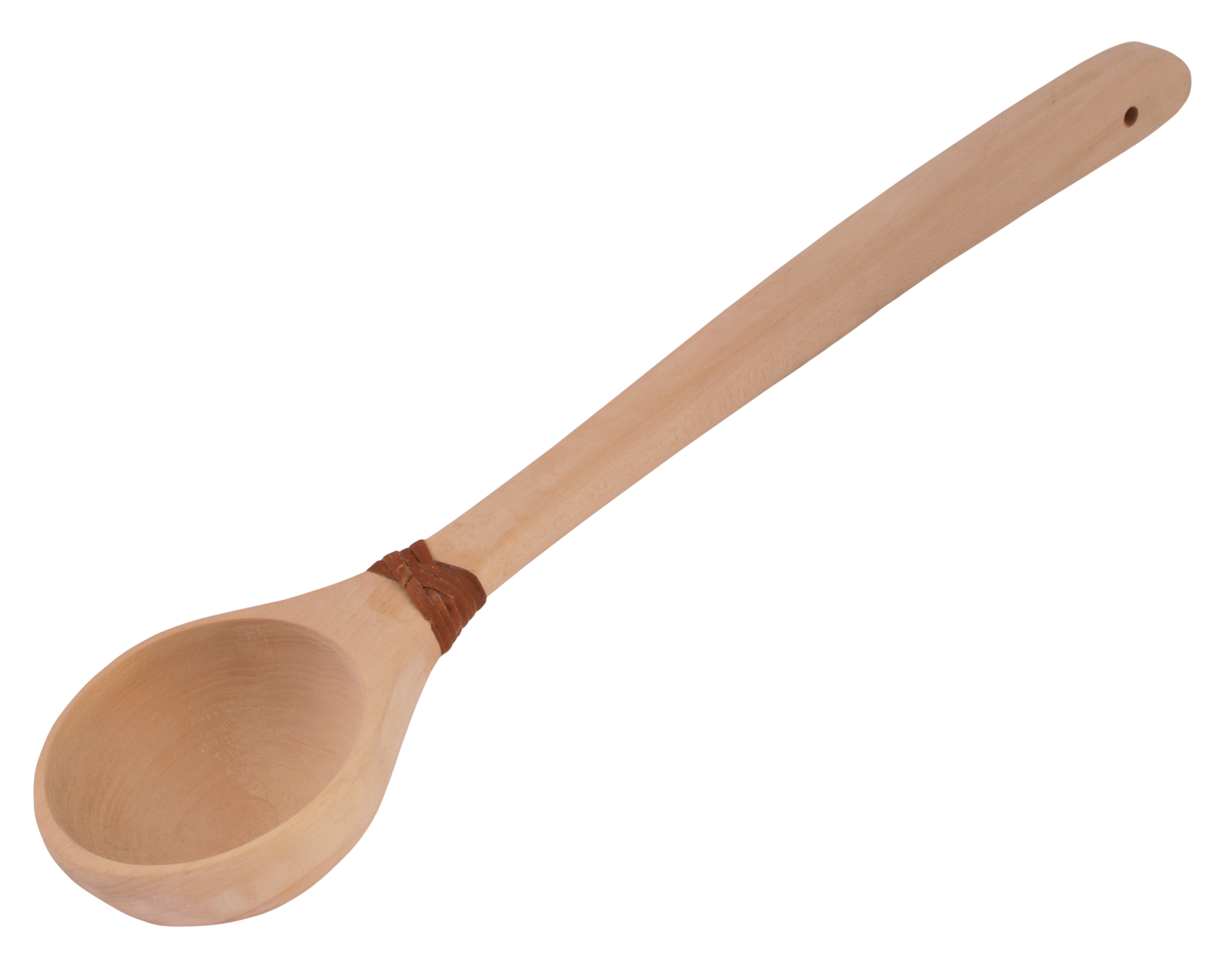a wooden spoon on a white background