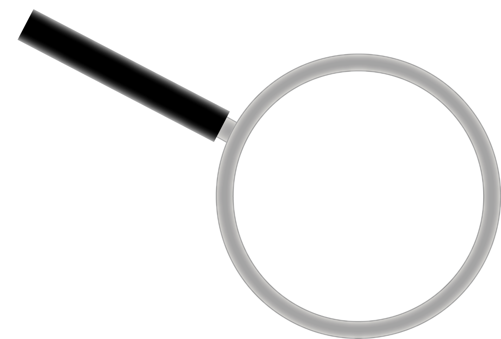 a mag glass with a black handle