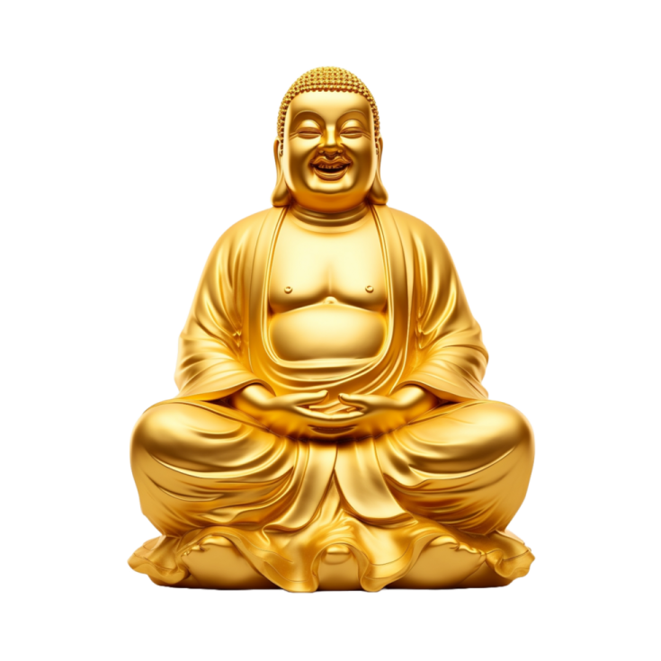 a golden buddha statue