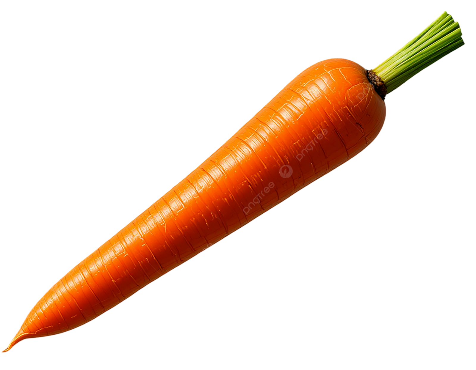 a single carrot on a white background